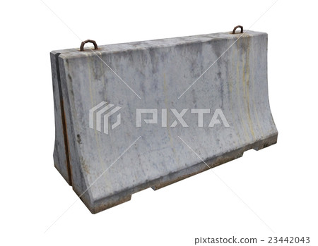 3d illustration of simple concrete barrier. 23442043