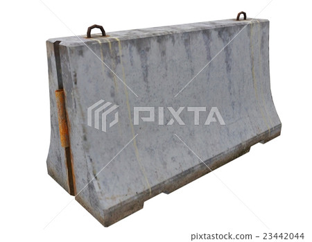 3d illustration of simple concrete barrier. 23442044