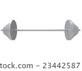 3d illustration of barbell.  23442587
