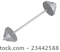 3d illustration of barbell.  23442588