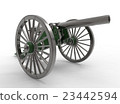 3d illustration of civil war cannon 23442594
