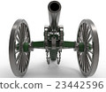 3d illustration of civil war cannon 23442596