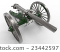 3d illustration of civil war cannon 23442597