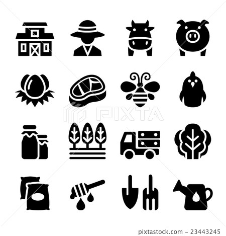 Agriculture Farm icon set Agriculture Farm icon set 23443245