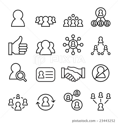 Social network icon set , line icon vector - Stock Illustration ...