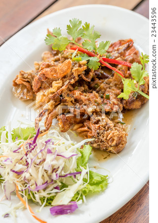 deep fried soft shell crab 23443596