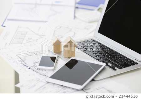 Real Estate Construction Building Personal Computer Smartphone Tablet Business Office 23444510