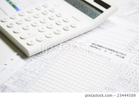 Final return tax accountant accountant blue report declaration calculator tax business 23444589