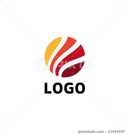 Circular multicolored vector logo template 23444997