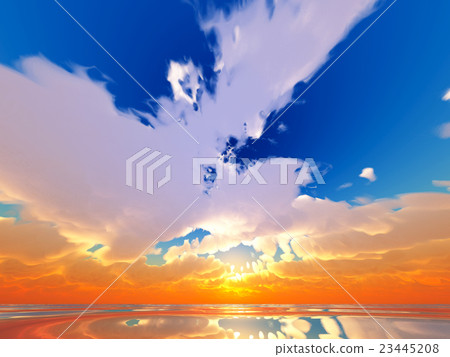 Wind and clouds with the sea 23445208