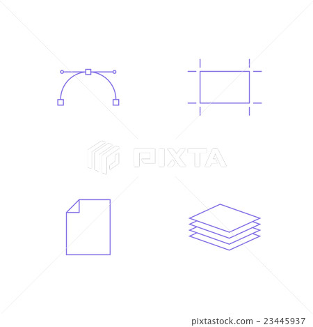 Vector graphics designer tool icon 23445937