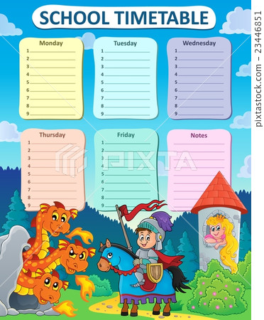 Weekly school timetable thematics 9 23446851
