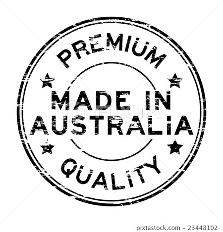 Grunge black made in austrailia rubber stamp Grunge black made in austrailia rubber stamp 23448102