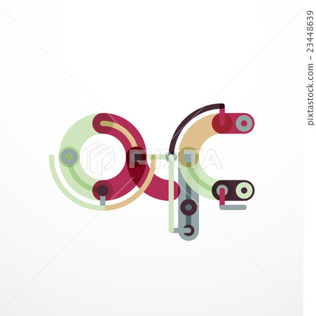 Cartoon linear letters icons Cartoon linear letters icons 23448639