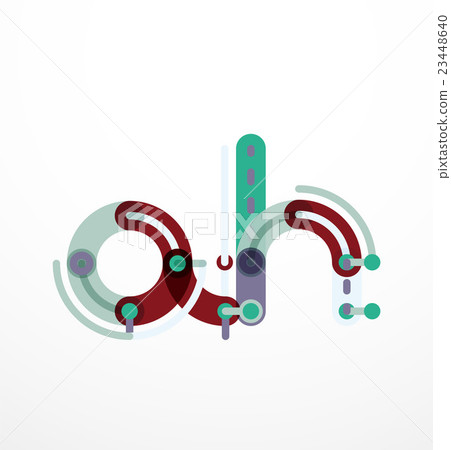 Cartoon linear letters icons Cartoon linear letters icons 23448640