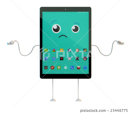 Shocked, surprised, speechless Tablet character Shocked, surprised, speechless Tablet character 23448775
