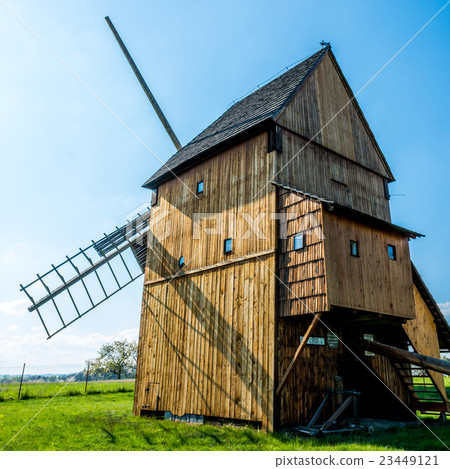 Old wood windmill 23449121