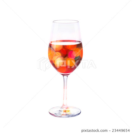 vibrant bokeh in wine glass, colorful concept 23449654
