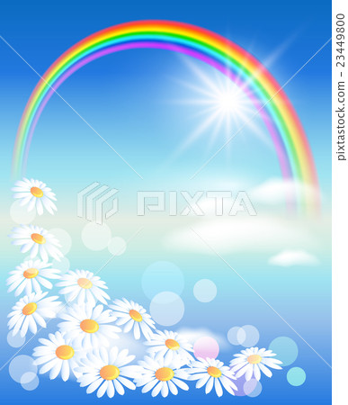 Rainbow with flowers Rainbow with flowers 23449800