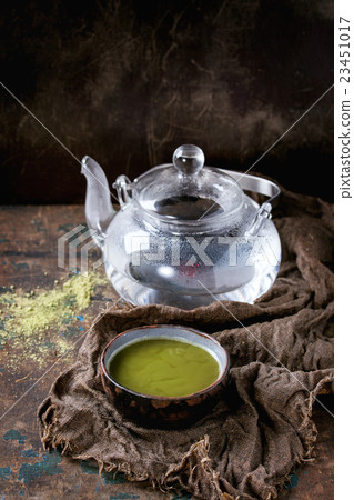 Cup of matcha tea Cup of matcha tea 23451017
