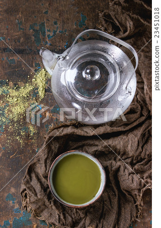 Cup of matcha tea Cup of matcha tea 23451018