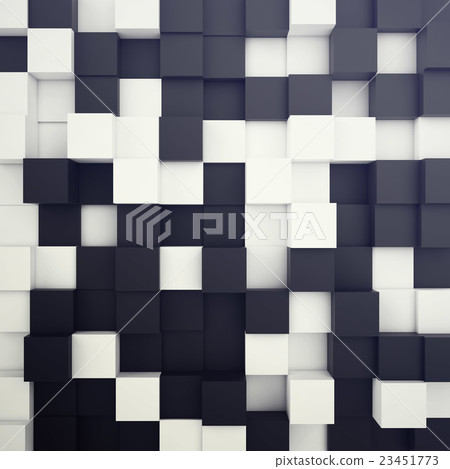 Cubical white and black background. 3d Cubical white and black background. 3d 23451773