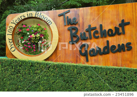 The Sign of the Butchart Gardens in Victoria BC. 23451896