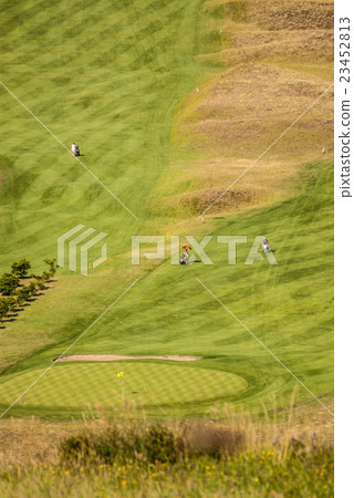 view of the golf course and beach of Zarautz  23452813