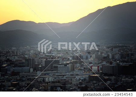 Kyoto, Japan cityscape on sunrise 23454543