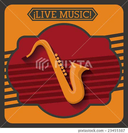 live music frame retro isolated icon design 23455387