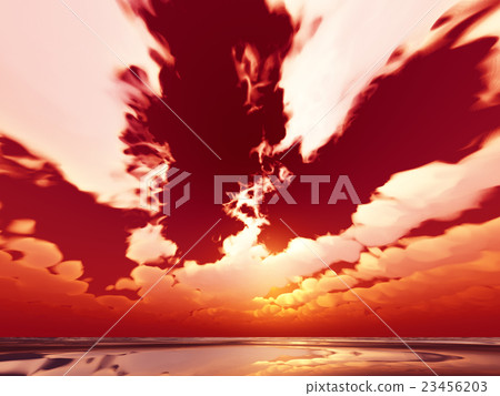 Wind and clouds with the sea 23456203