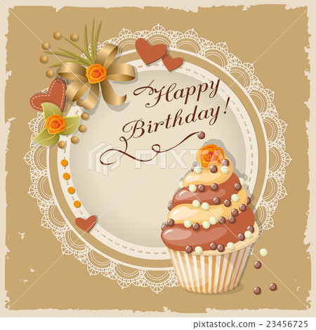 birthday card with cake 23456725