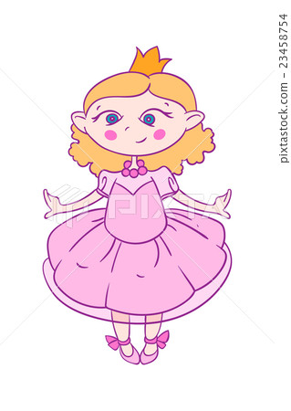 curly young beautiful girl. Princess with a crown 23458754