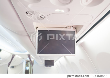 Display screen in the airplane 23460838
