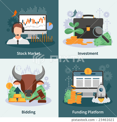 Investment And Trading 2x2 Design Concept Investment And Trading 2x2 Design Concept 23461021