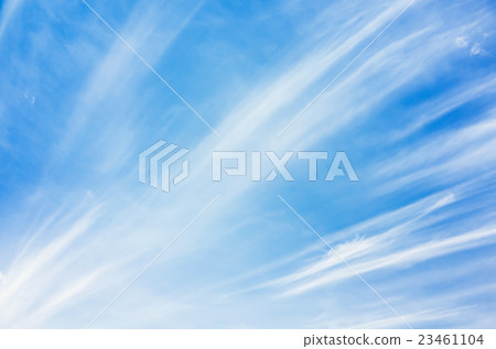 Cirrus clouds in blue sky, natural photo 23461104