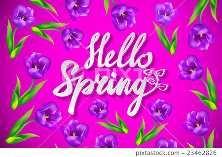 Creative green and pink texture with leaves 23462826