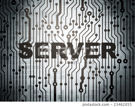 Web development concept: circuit board with Server-插圖素材 [23462855 ...