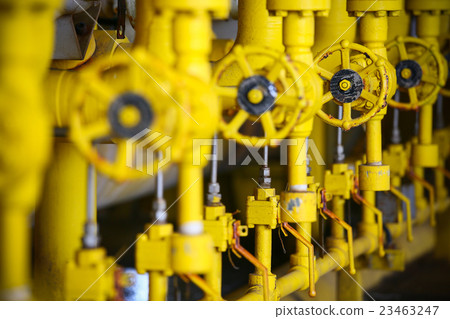 Valves manual in the production process. Productio 23463247