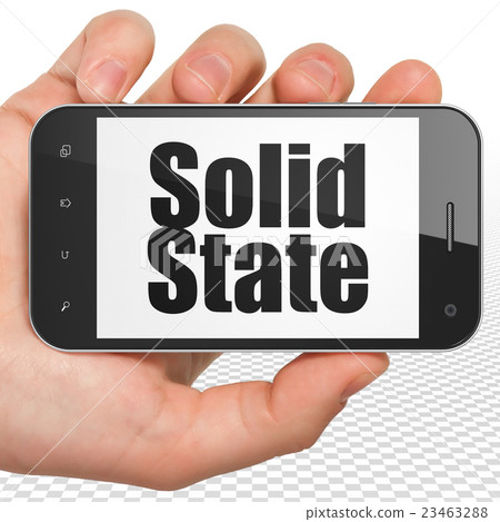 Science concept: Hand Holding Smartphone with Science concept: Hand Holding Smartphone with 23463288