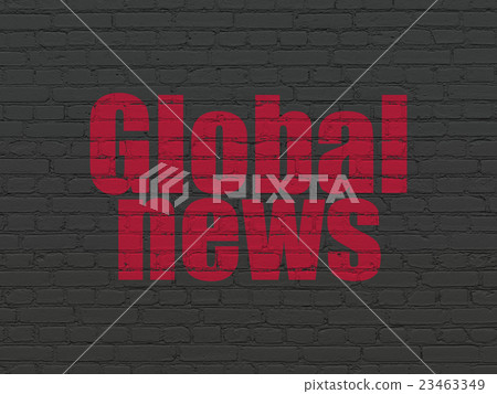 News concept: Global News on wall background News concept: Global News on wall background 23463349