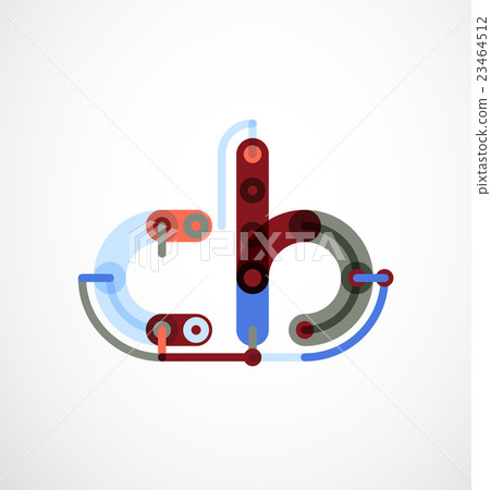 Linear initial letters, logo branding concept 23464512