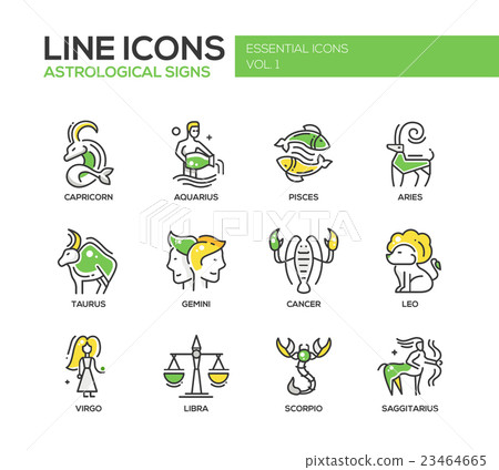 Zodiac signs icons set 23464665