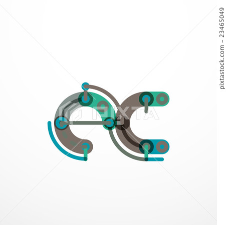 Colorful funny cartoon letter icon 23465049