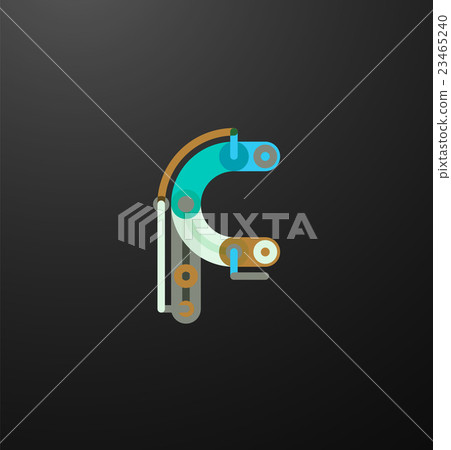 Cartoon linear letters icons Cartoon linear letters icons 23465240