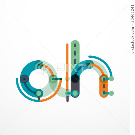 Cartoon linear letters icons Cartoon linear letters icons 23465241