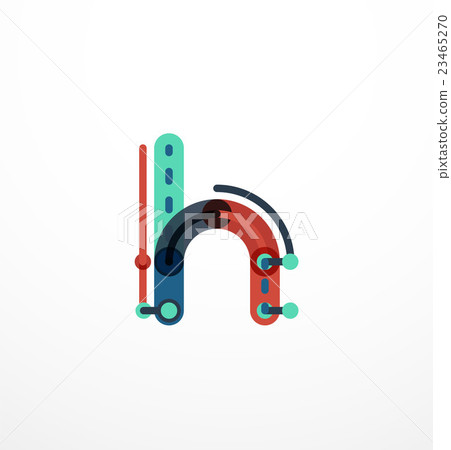 Cartoon linear letters icons 23465270