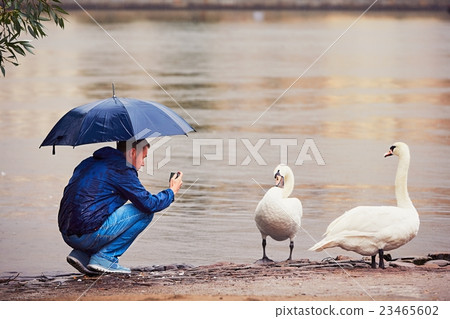 Man in rainy day 23465602