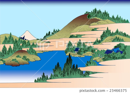 北齋的富嶽竹樹箱根湖水圖三十六景 北齋的富嶽竹樹箱根湖水圖三十六景 23466375