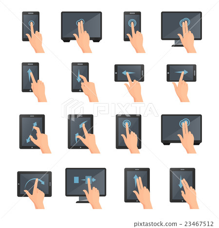 Hand Gestures On Touch Digital Devices 23467512